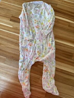 Magnetic Me Floral Muslin Footed Sleeper - Pastel Multi